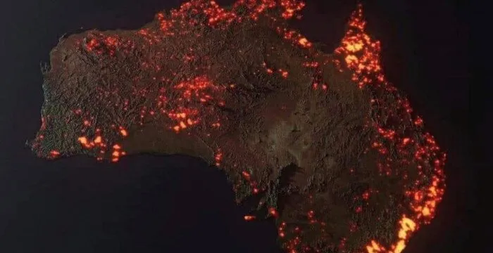 3D-визуализация пожаров в Австралии